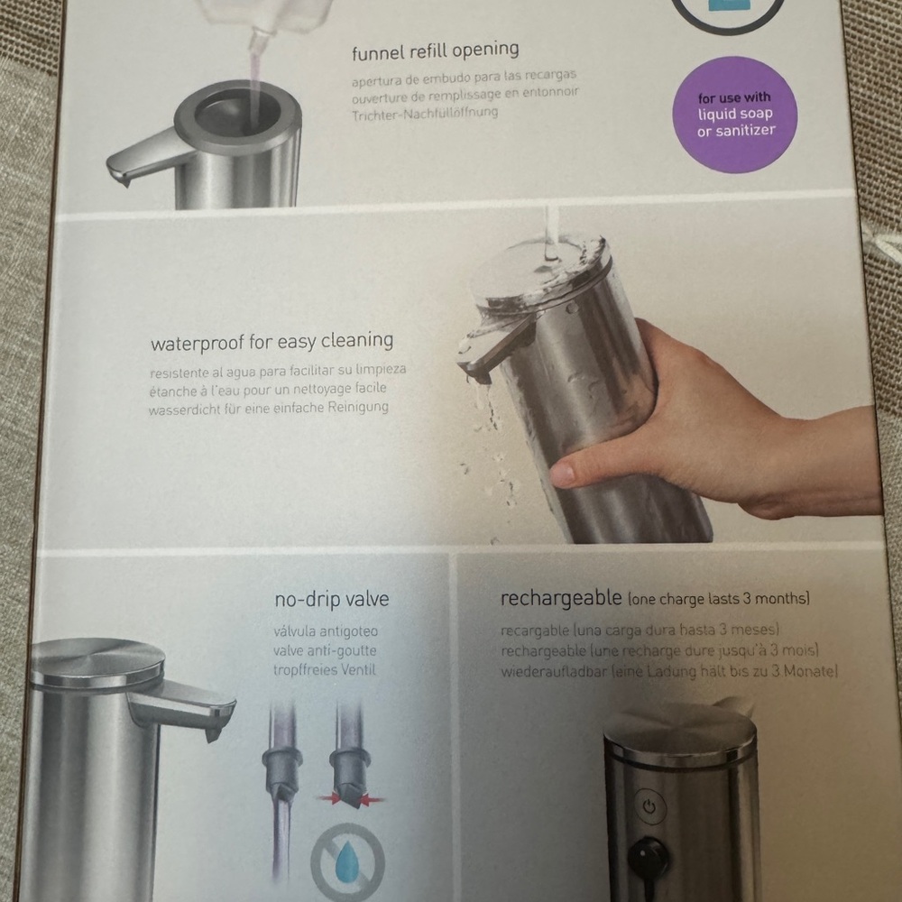 Simplehuman Stainless Steel Touch-Free Dispenser - Picture 3 of 5